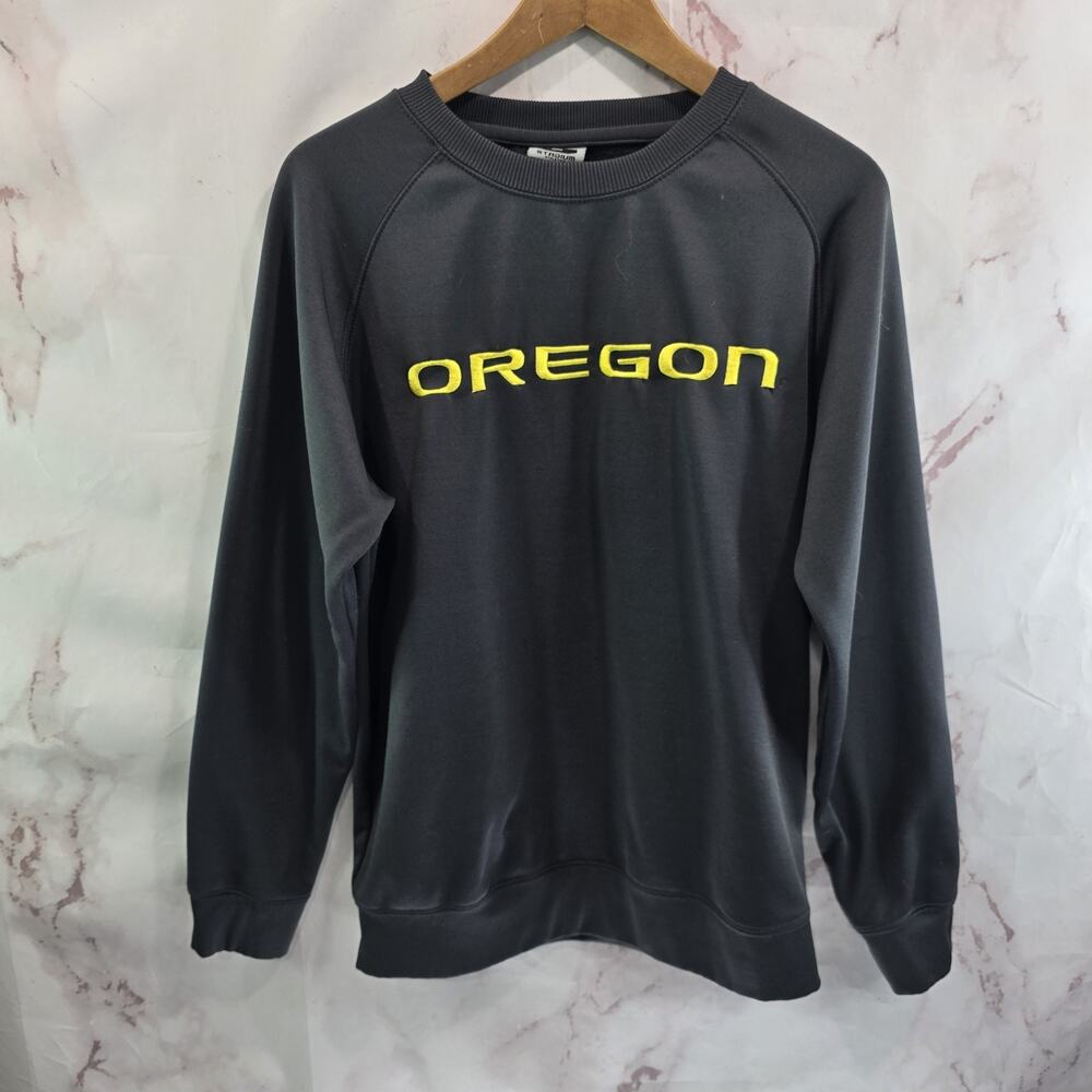 Oregon Ducks Sweatshirt Mens Medium UO Crew Neck Pullover Poly